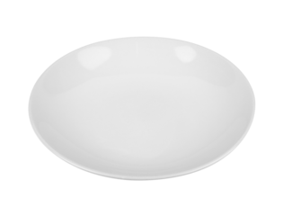 white ceramic plate on transparent png