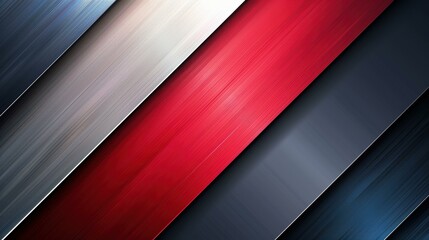 Obraz premium Stylish abstract background black, silver, red gradient with metallic texture. Clean, modern, sleek design for tech inspiration.