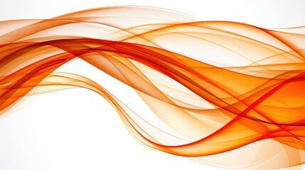 Vibrant orange abstract background with flowing waves, ideal for design projects or presentations