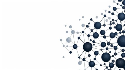 Abstract network of interconnected nodes forming a futuristic plexus array on a white background.