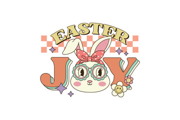 Easter joy Retro Easter Sublimation T shirt design