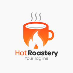 Hot Roastery Logo Vector Template Design. Good for Business, Start up, Agency, and Organization