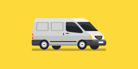 Blind Van Flat Vector