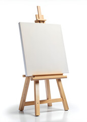 Easel with blank on white