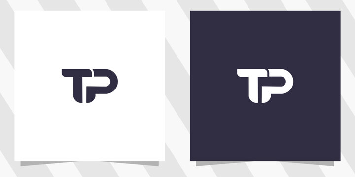 Letter tp pt logo design vector