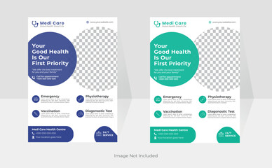 Corporate Medical & Healthcare Professional Flyer Layout.