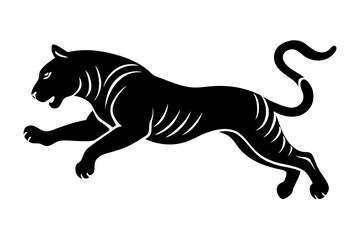 black panther vector , tiger vector illustration, goat silhouette, animal silhouette isolated vector Illustration, png, Funny cute lion, Jumping cartoon Pats