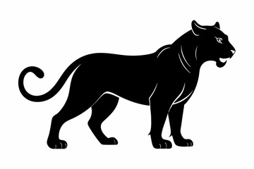 black panther vector , tiger vector illustration, goat silhouette, animal silhouette isolated vector Illustration, png, Funny cute lion, Jumping cartoon Pats