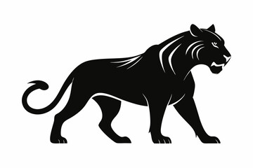 black panther vector , tiger vector illustration, goat silhouette, animal silhouette isolated vector Illustration, png, Funny cute lion, Jumping cartoon Pats