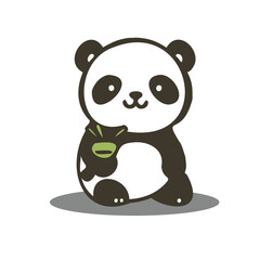A cartoon panda cute vector