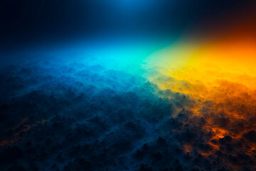 Fototapeta premium Abstract Colorful Mountains with Fog