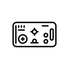 Black line icon for mobile game 