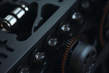 Sleek low key background with engine type abstract design for a modern and minimalistic look