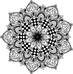 Mandalas for coloring book. Decorative round ornaments. Unusual flower shape. Oriental vector, Anti-stress therapy patterns. Weave design elements. Yoga logos Vector.