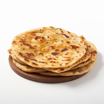 lachha paratha in white background