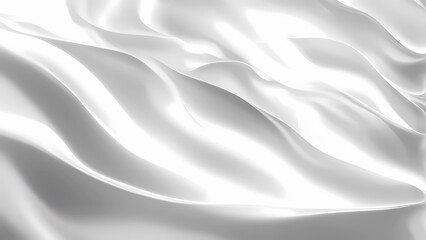 Obraz premium Abstract White Silk Background, Flowy Texture Clean White Wallpaper, Basic Color for Design Creative Art Professional Background
