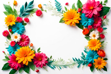 Obraz premium Colorful Floral Frame