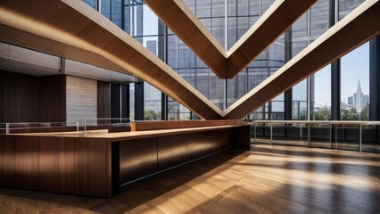 Obraz premium Concept of Justice and Court - Minimalist forms and lines of the judicial system.