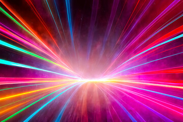 Abstract Colorful Light Beams