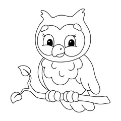 Coloring page for kids. Digital stamp. Cartoon style character. Isolated on white background. Vector illustration.