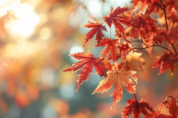 Vibrant fall foliage scattered on the grass, capturing the essence of autumn,  AI generated