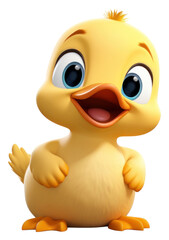 PNG Cute animals cartoon duck toy.