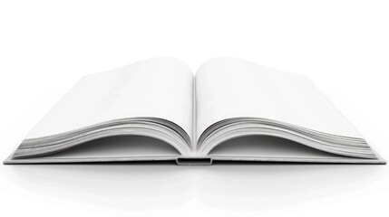 Fototapeta premium Realistic single book with blank cover on white background