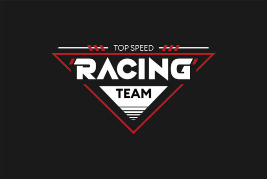 racing performance trendy fashionable vector t-shirt and apparel design, typography, print, poster. Global swatches.