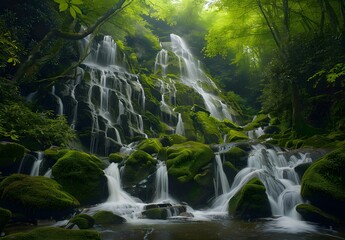 Serene Waterfall in Great Smoky Mountains
