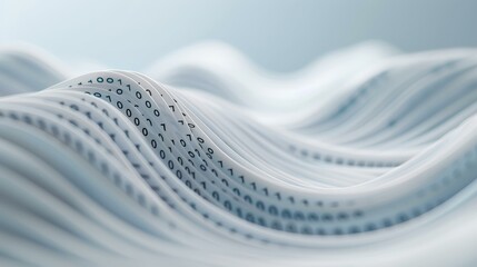 Abstract background of zeros and ones in white and gray colors  a modern and sleek design for digital projects.