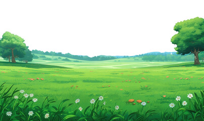 Fototapeta premium PNG Green field background backgrounds grassland landscape.