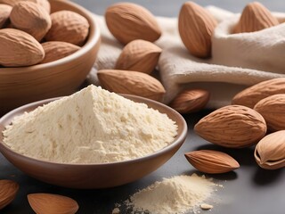 Almond flour. Healthy ingredient for keto paleo gluten