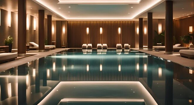 Interior of a spa in a hotel.