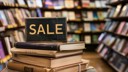Books on Sale in Bookstore.