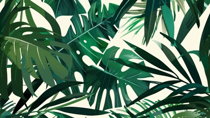 background with split green leaf texture