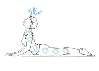 woman practices yoga