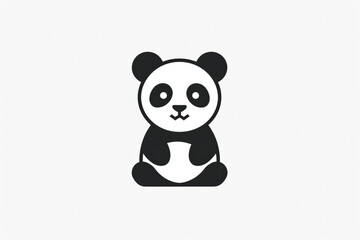 Fototapeta premium White background illustration of pandas