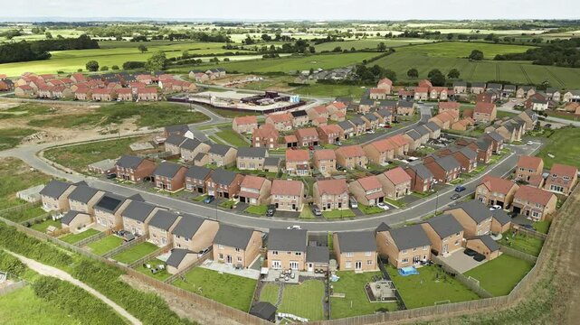 Knaresborough new build housing estate in North Yorkshire, England