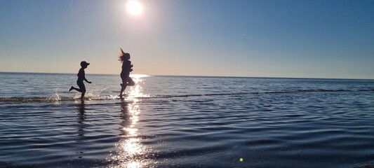 Fototapeta premium person on the beach