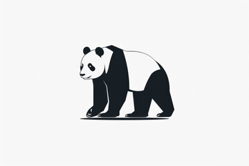 Obraz premium White background illustration of pandas