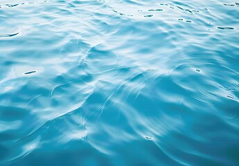Abstract Calm Blue Water Surface Ripples