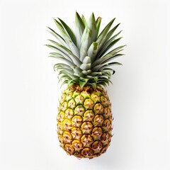 Pineapple on white background,generated with AI. High quality photo