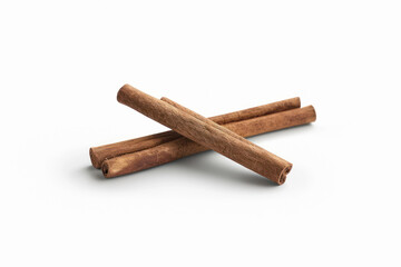 cinnamon, solid stark isolate white background.