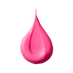 Obraz premium Glossy pink drop made out of lipstick, isolated on transparent background