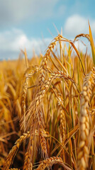 yellow paddy ready to harvest