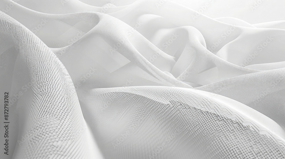 Wall mural abstract white and grey background featuring subtle, soft-edged geometric patterns creating a sense 