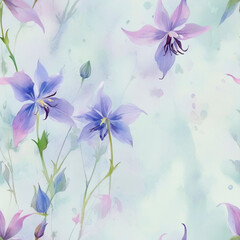 Obraz premium seamless watercolor floral primitive wallpaper