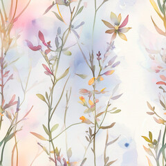 Fototapeta premium seamless watercolor floral primitive wallpaper