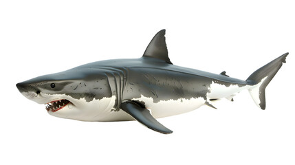 Fototapeta premium White shark isolated on transparent background