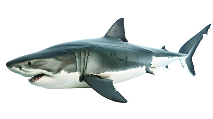 Fototapeta premium White shark isolated on transparent background